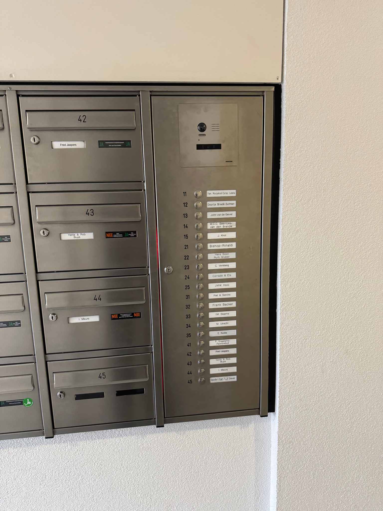 Intercom binnen in bestaande postkast Haarlem